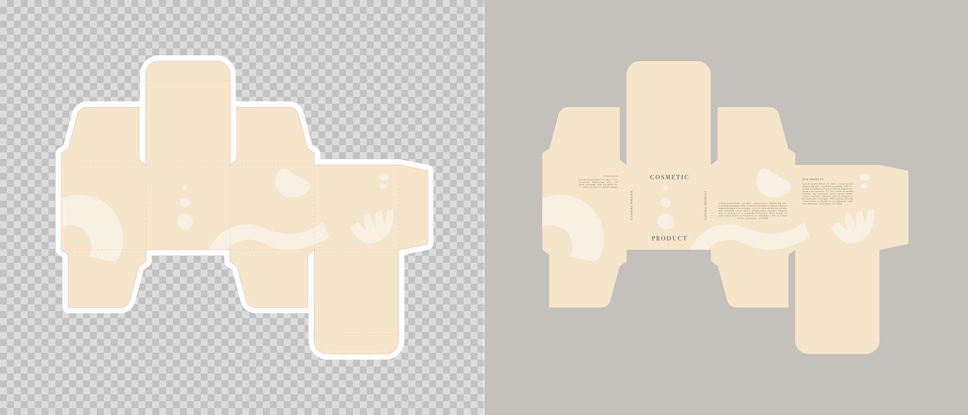 Cardboard box template. Cosmetic package box design. illustration. vector