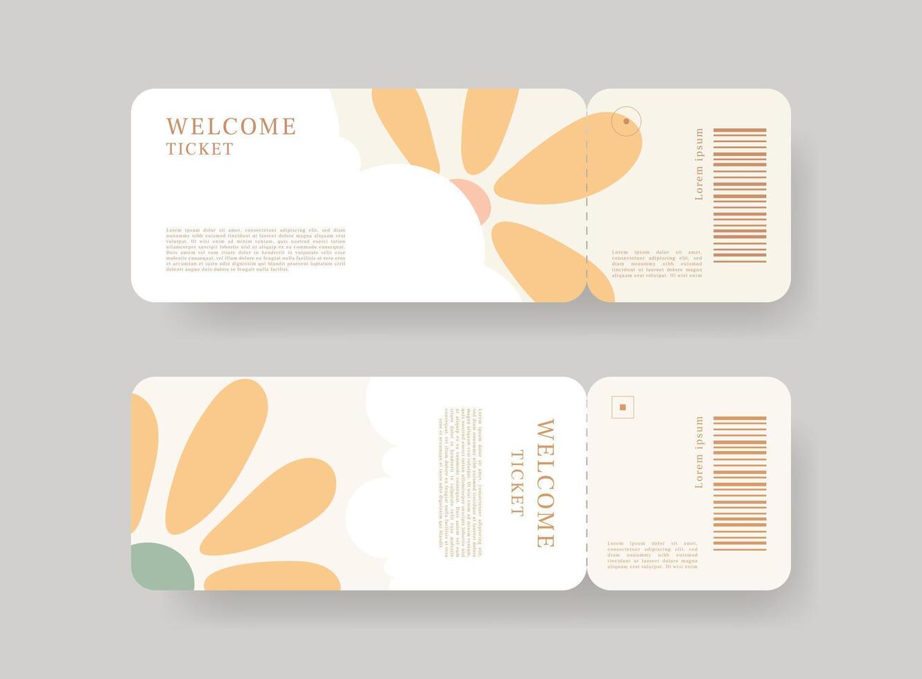 Event ticket template set. template illustration. vector