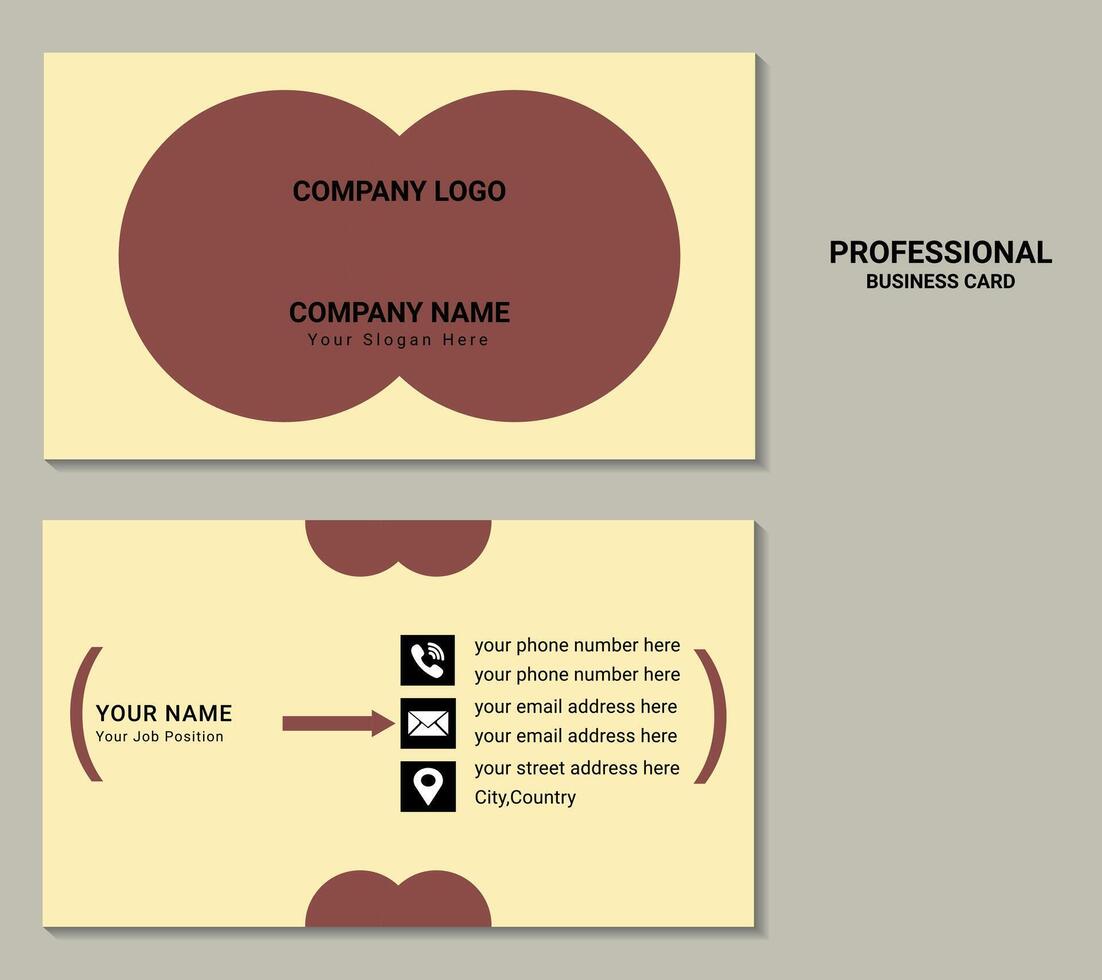 Compact business card design stunning for personal and corporate purposes. vector