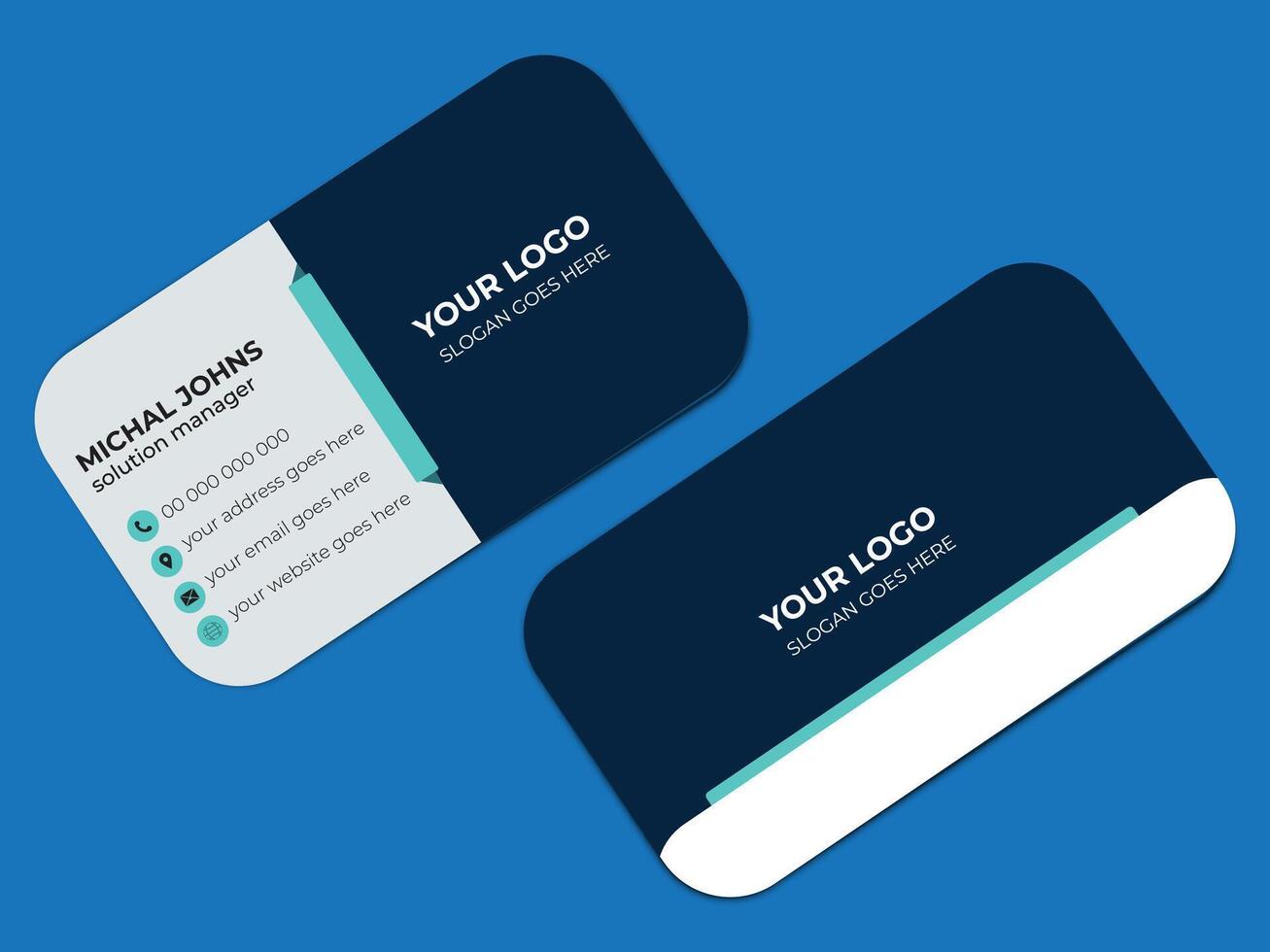 blow professional business card template vector