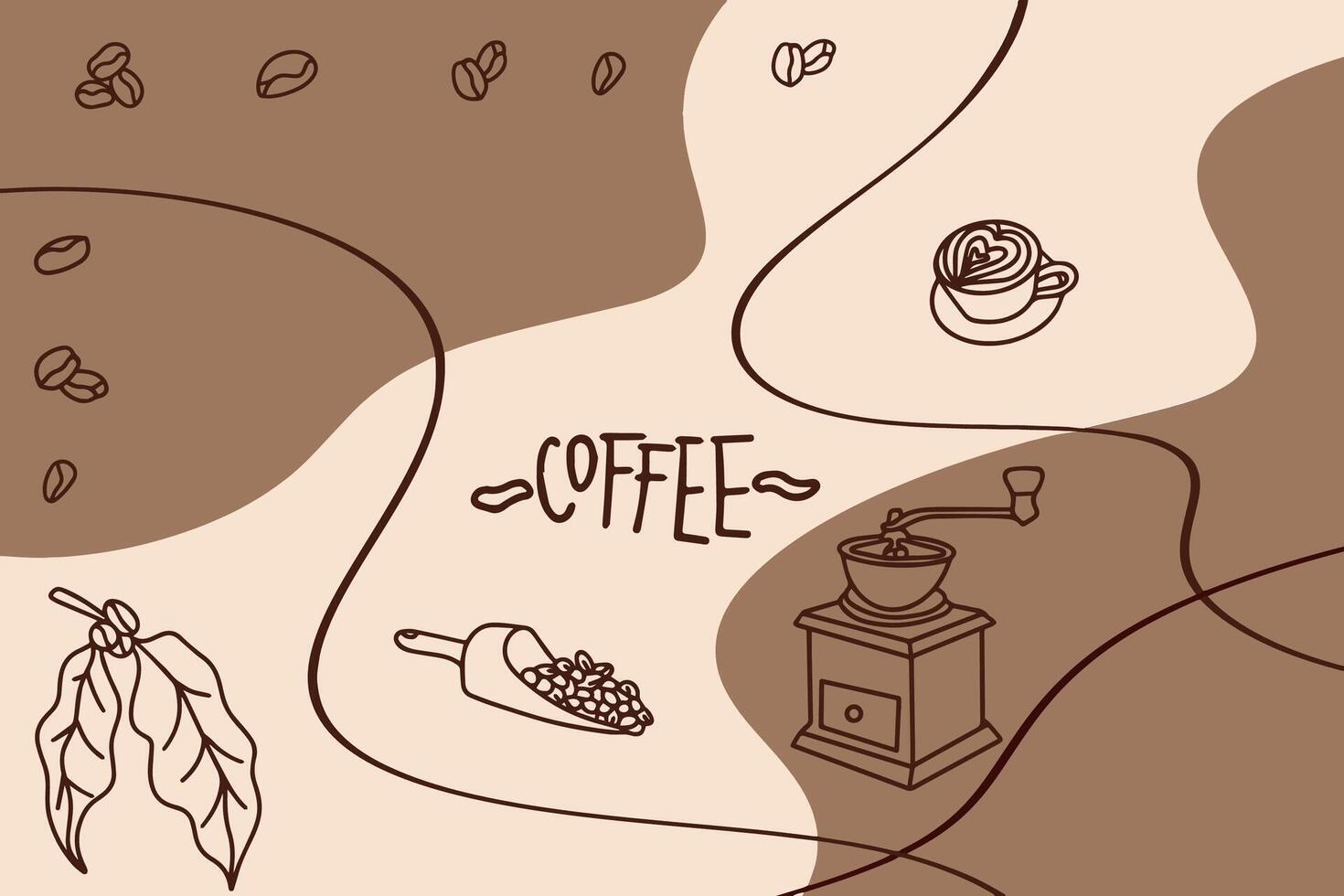 Banner for menu and recipes. Set of hand drawn cafe theme. Doodles for coffee, bakery for cafe menu, pastry shop. illustration. vector