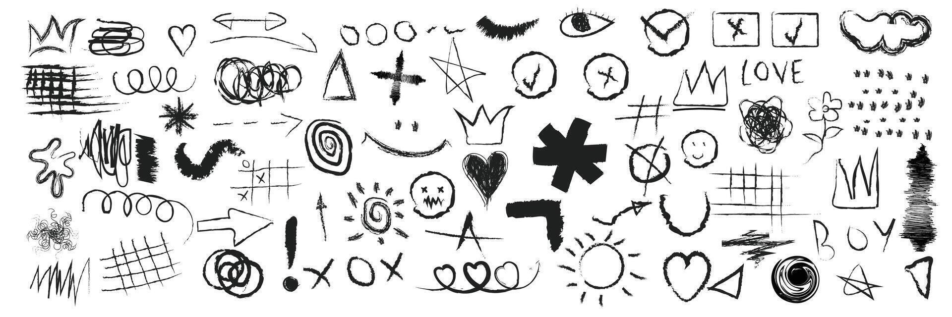 Doodle Symbols Design vector