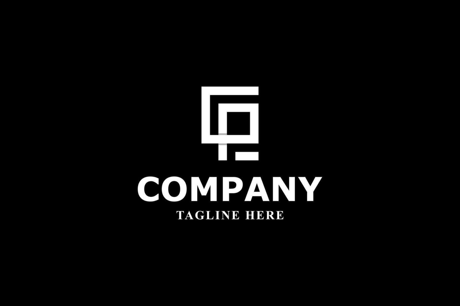 letter c and r monogram with black background logo vector