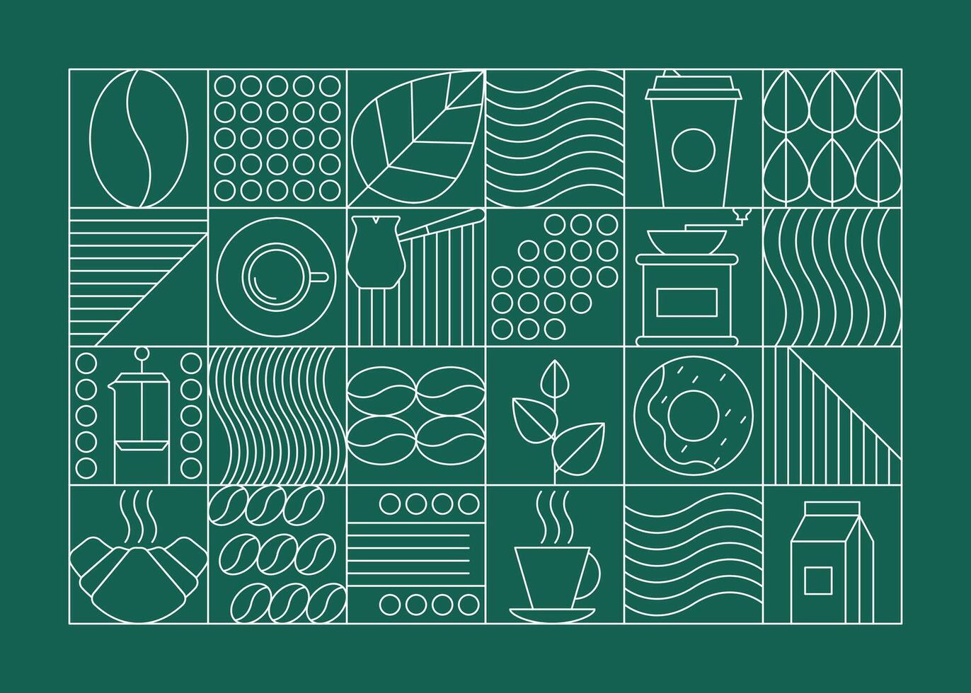 Food Abstract Modern Line Geometric Pattern vector