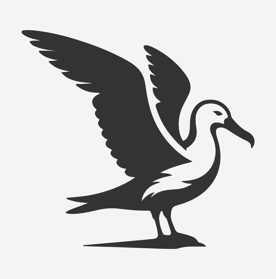Majestic Albatross Silhouette Collection,Ideal for Art and Design Enthusiasts vector