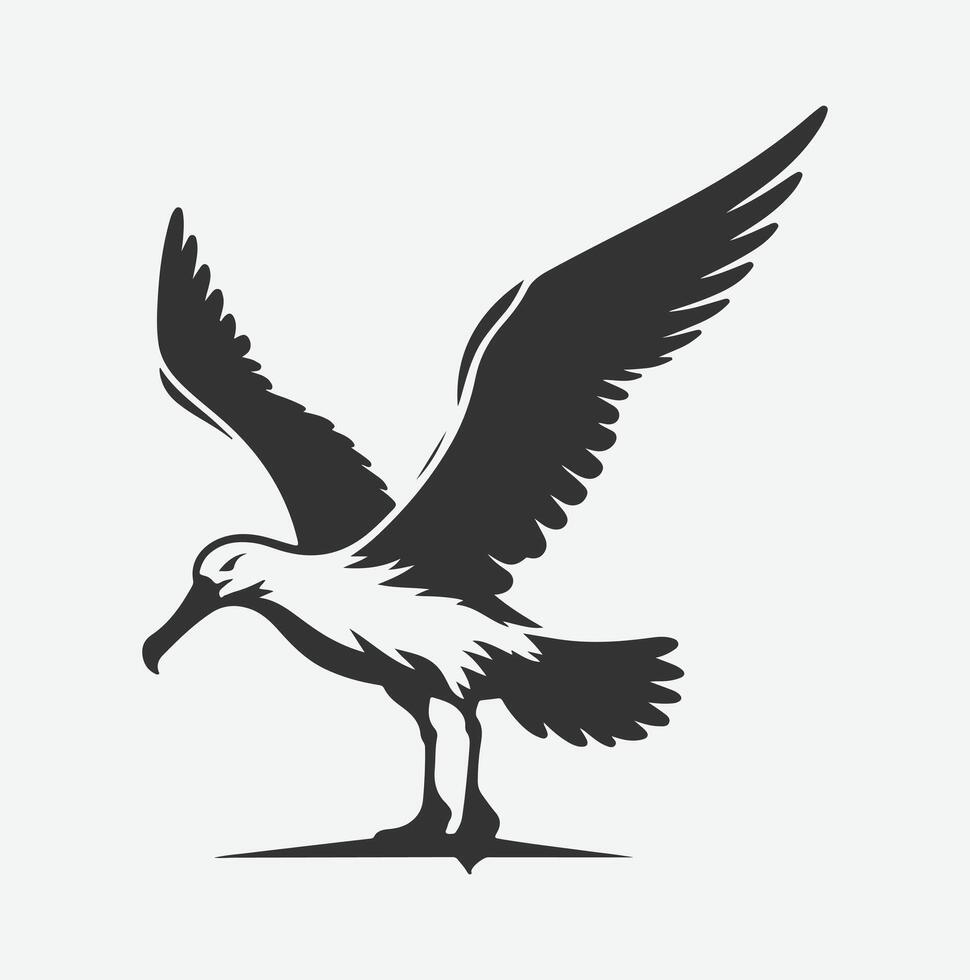 Majestic Albatross Silhouette Collection,Ideal for Art and Design Enthusiasts vector