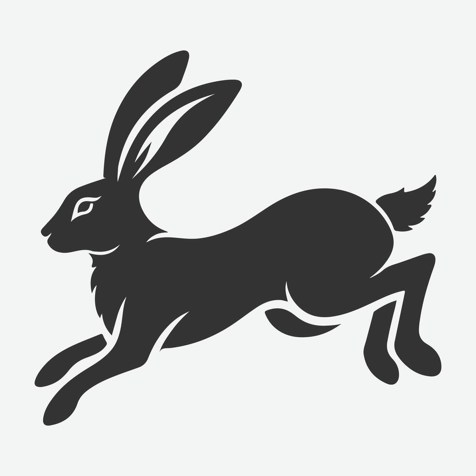 Majestic Hare Silhouette,Ideal for Artistic and Design Endeavors vector