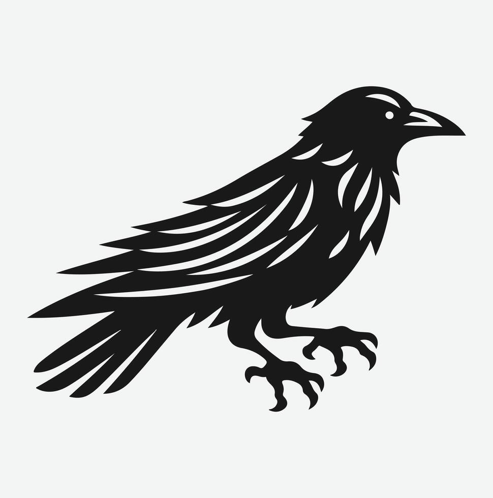 Majestic Crow Silhouette Collection, Perfect for Art, Design, and Craft Projects vector