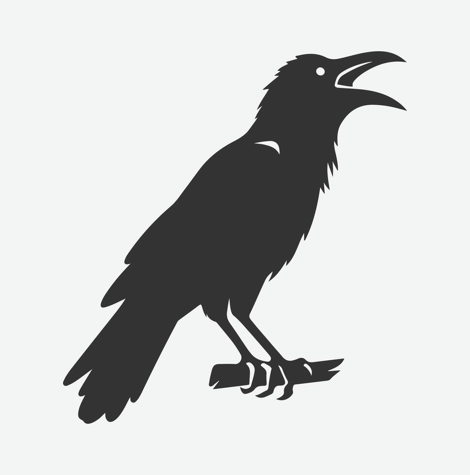 Majestic Crow Silhouette Collection, Perfect for Art, Design, and Craft Projects vector