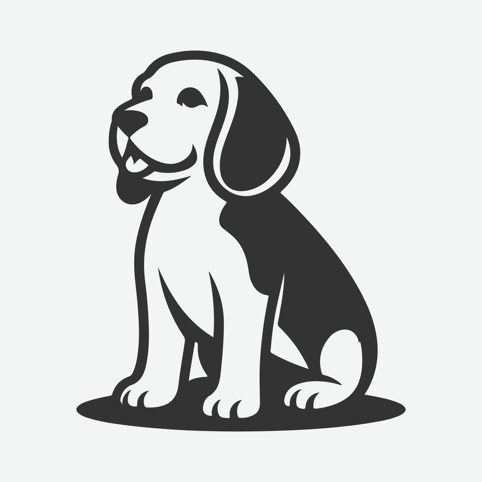 Majestic Beagle Silhouette, Ideal for Art, Crafts, and Design Projects vector