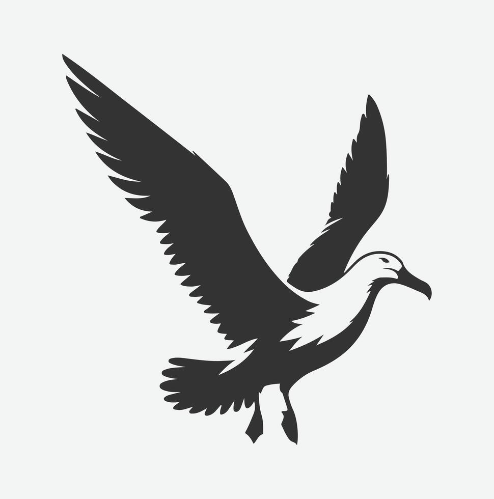 Majestic Albatross Silhouette Collection,Ideal for Art and Design Enthusiasts vector