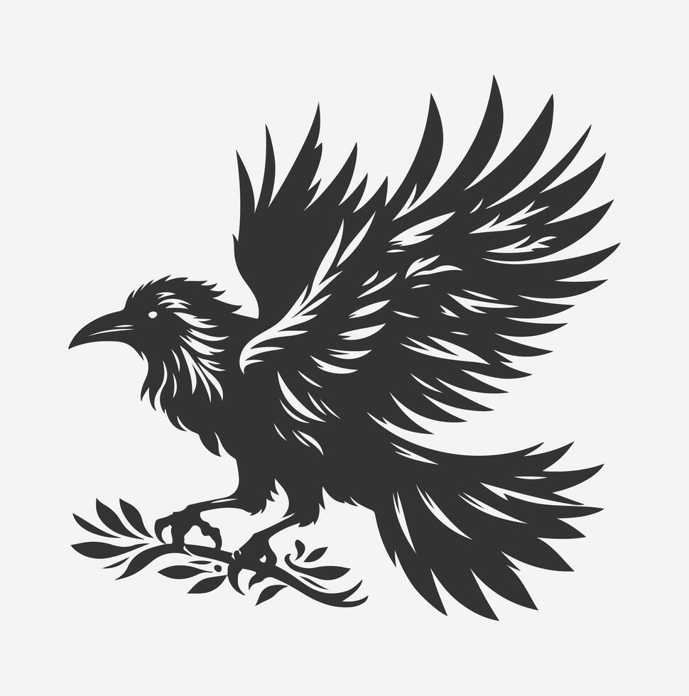 Majestic Crow Silhouette Collection, Perfect for Art, Design, and Craft Projects vector