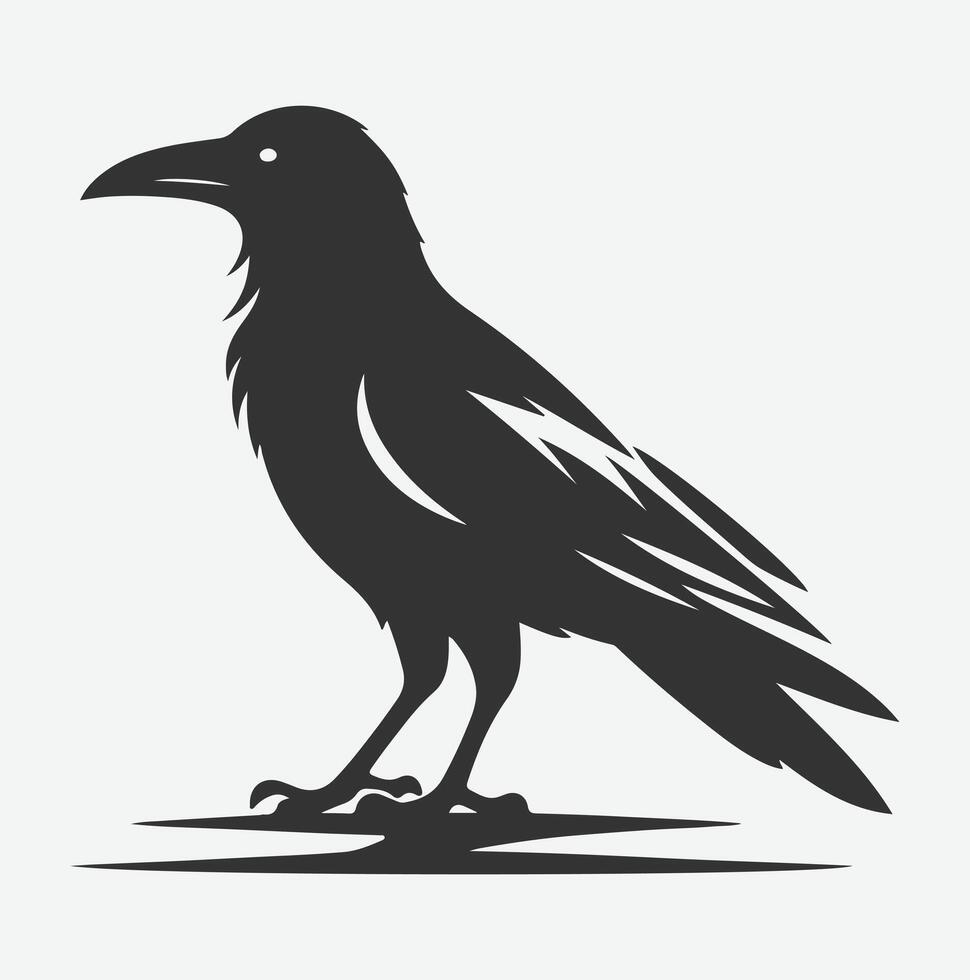 Majestic Crow Silhouette Collection, Perfect for Art, Design, and Craft Projects vector