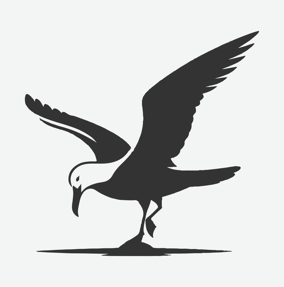 Majestic Albatross Silhouette Collection,Ideal for Art and Design Enthusiasts vector