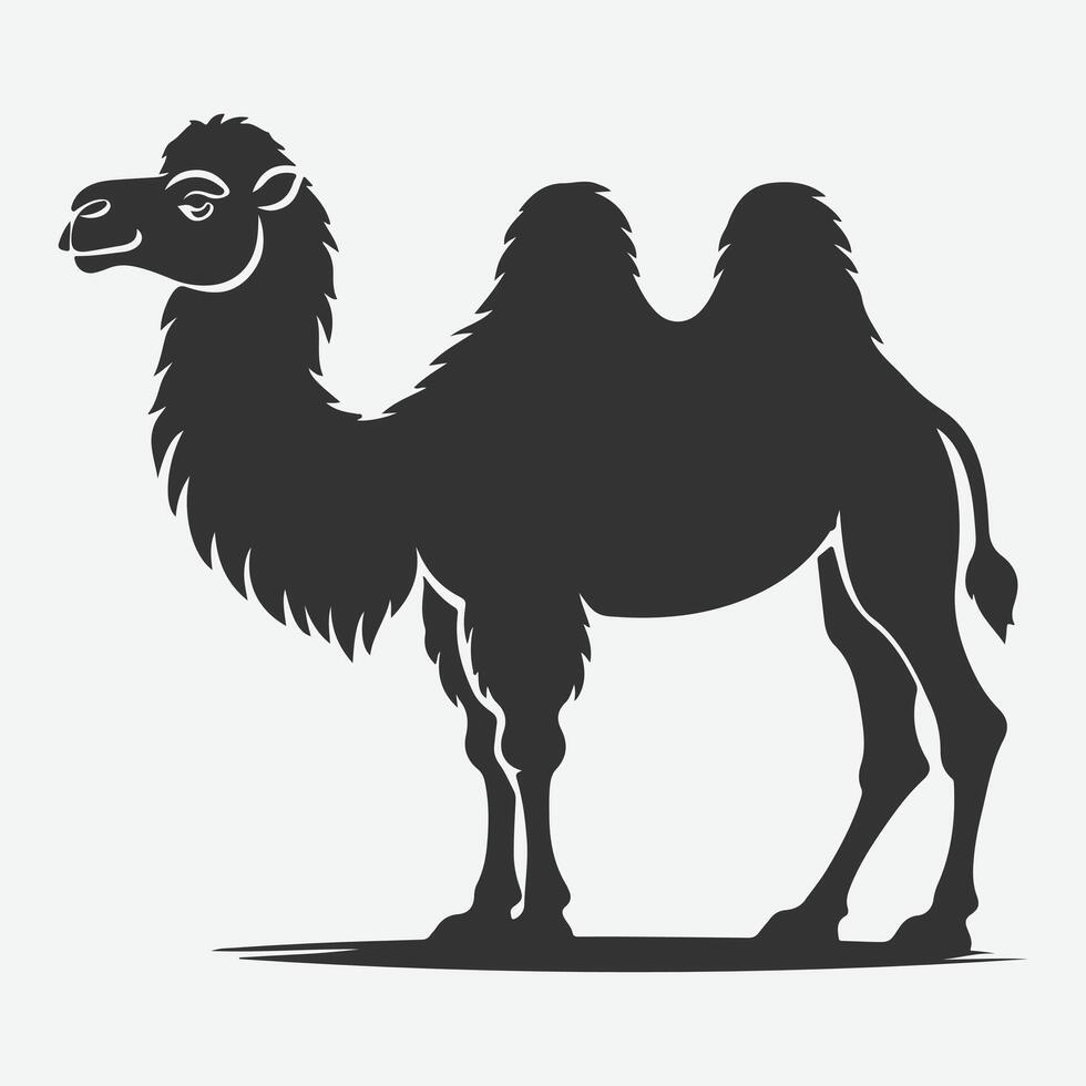 Majestic Camel Silhouette, Ideal for Art, Design, and Craft Projects vector