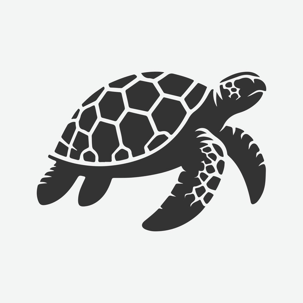 Majestic Turtle Silhouette Collection Ideal for Art Projects and Decor vector