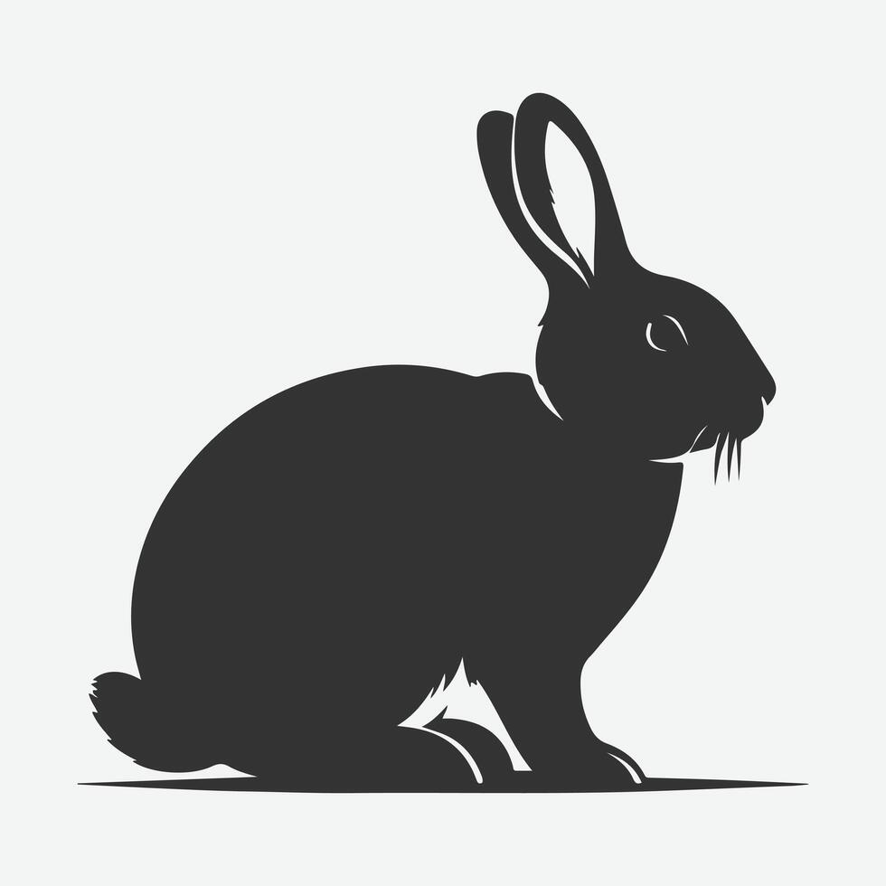 Charming Rabbit Silhouette Collection, Ideal for Design Projects and Crafts vector
