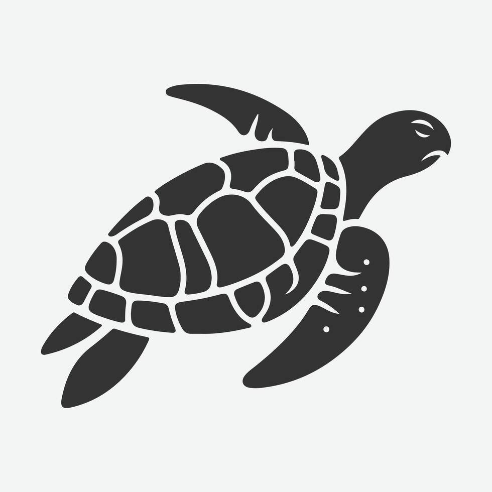 Majestic Turtle Silhouette Collection Ideal for Art Projects and Decor vector
