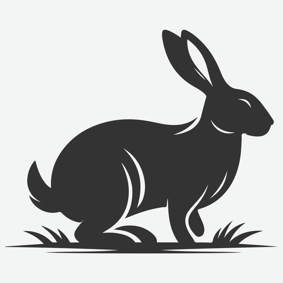 Charming Rabbit Silhouette Collection, Ideal for Design Projects and Crafts vector