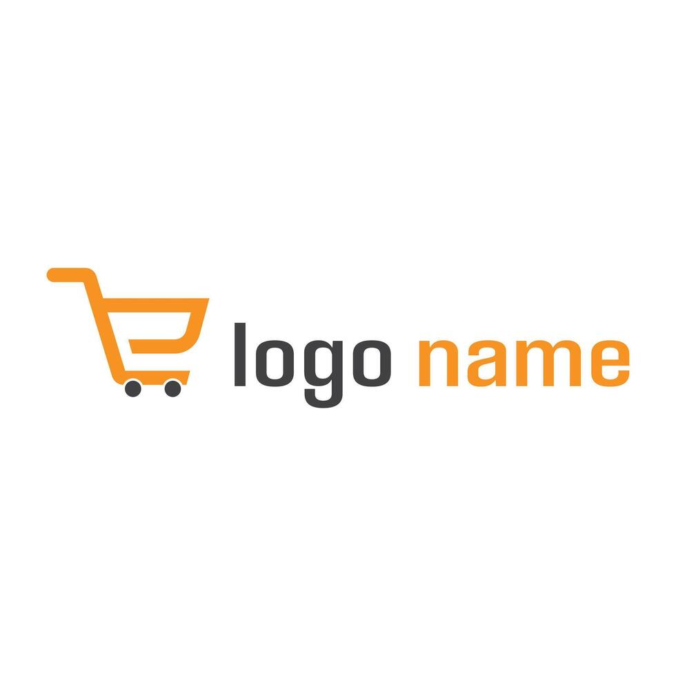 Modern e letter ecommerce logo design for business and company vector