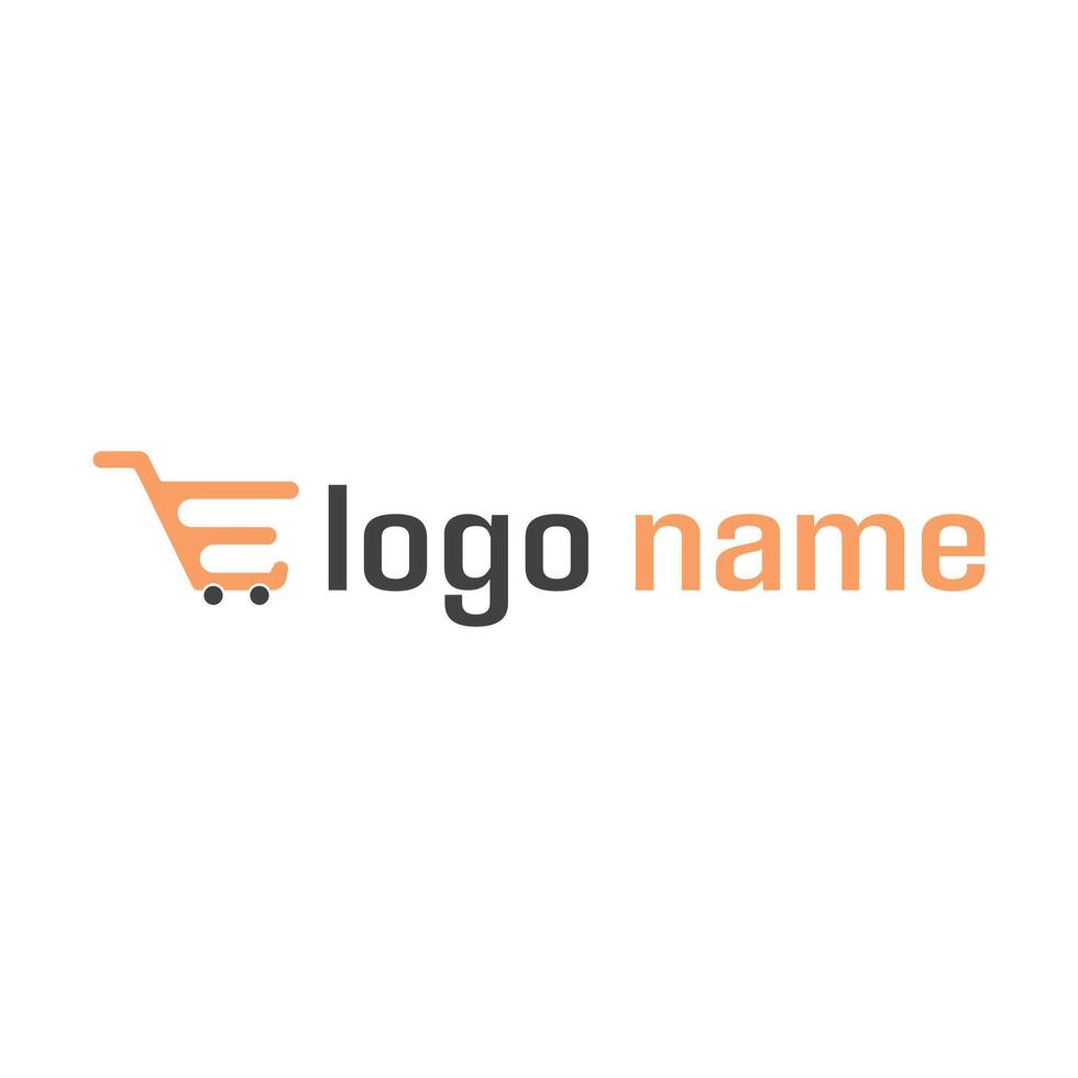 Modern e letter ecommerce logo design for business and company vector