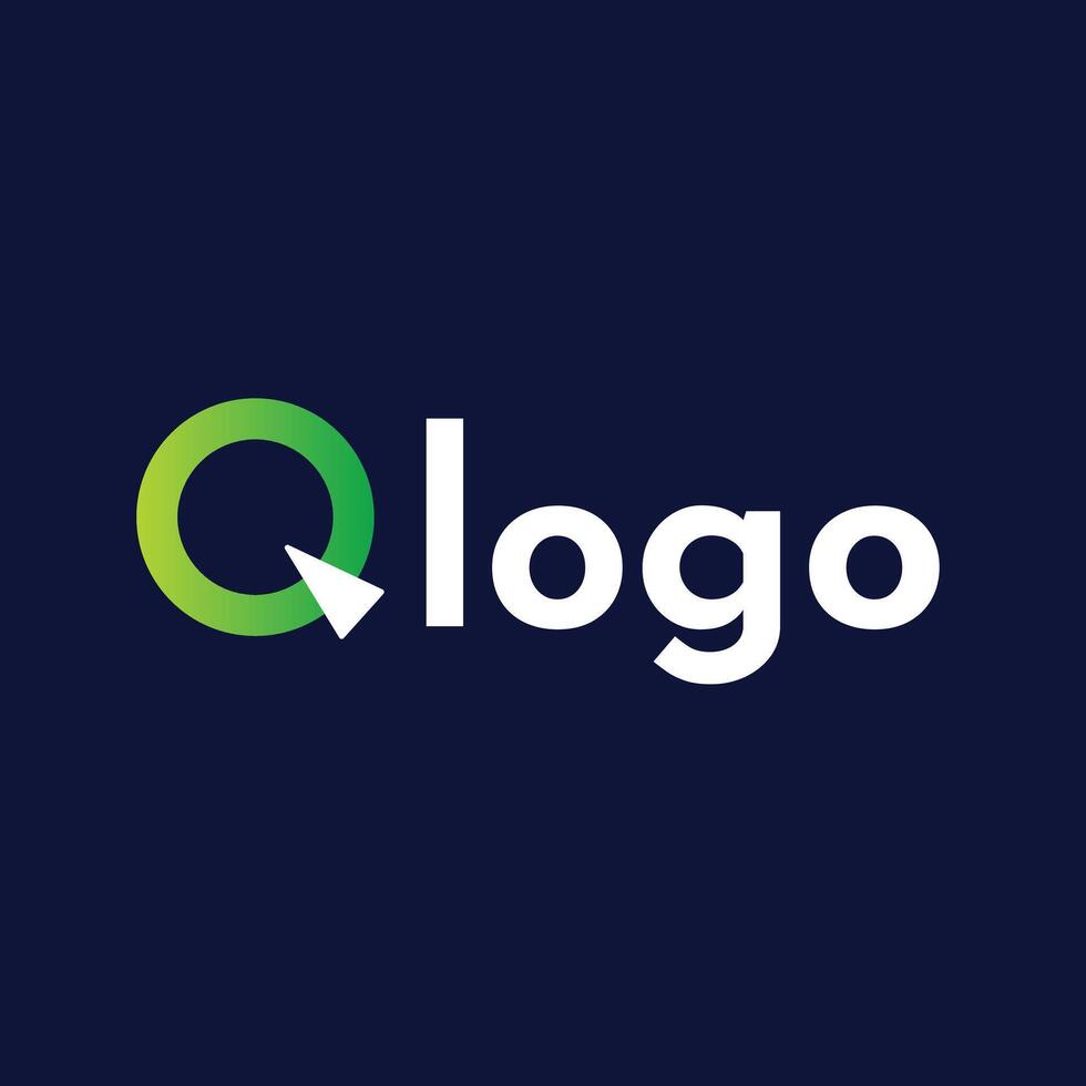 Modern Q letter logo design for business and company vector