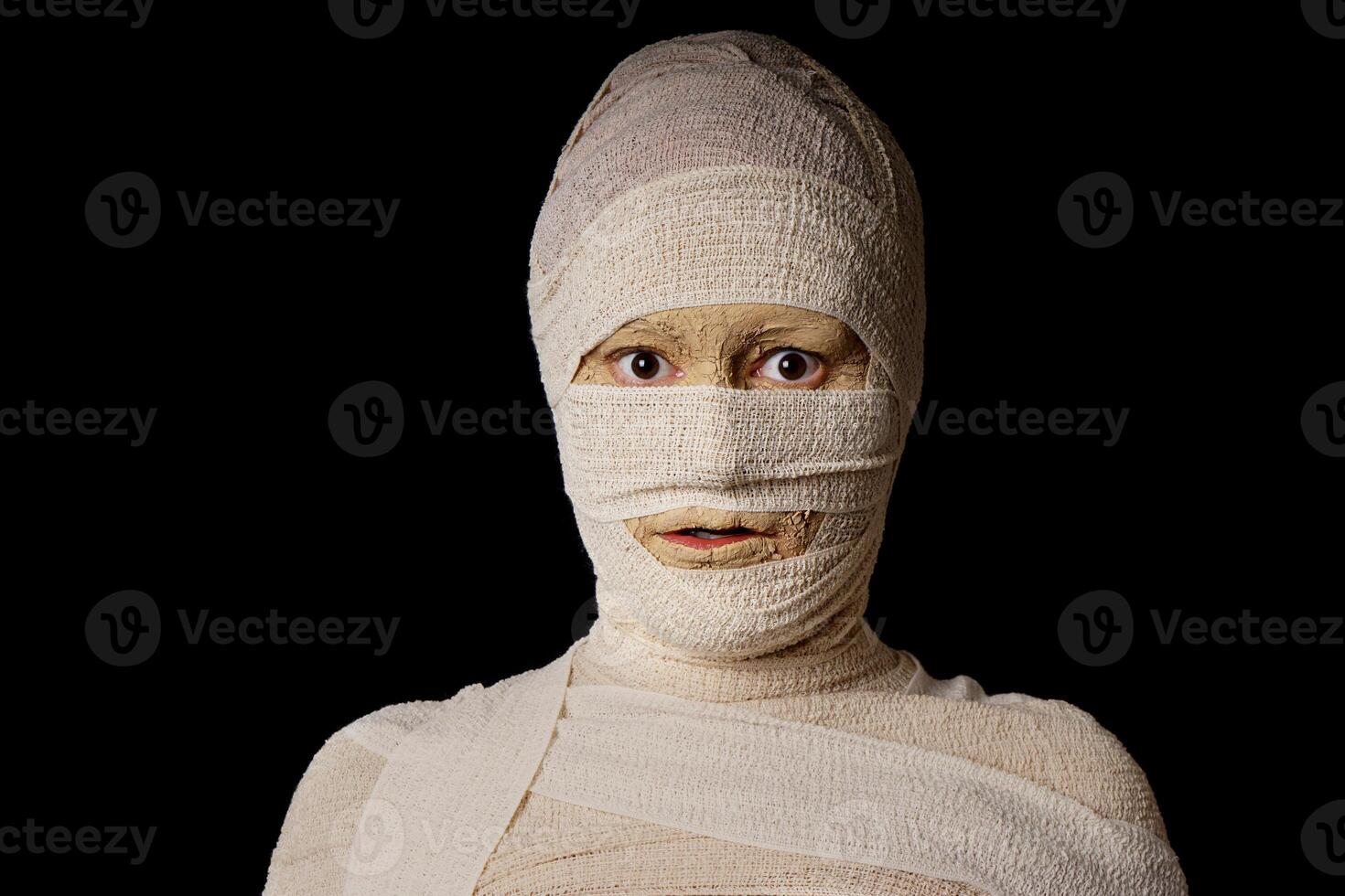 wide eyed egyptian mummy photo