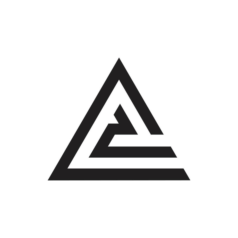 Letter Az triangle shape modern branding logo vector