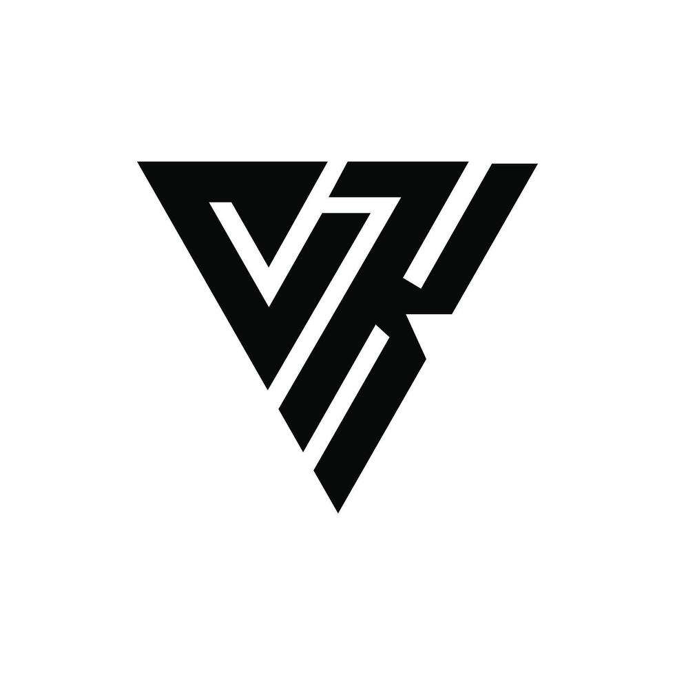 Letter Vk triangle shape modern branding logo vector
