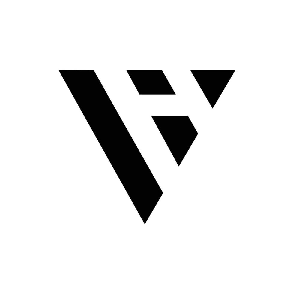 Letter Hv or Vh triangle shape modern negative logo vector