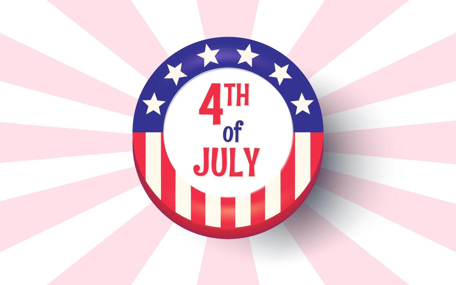 banner for 4 th of july on abstract background. poster for USA independence day. vector