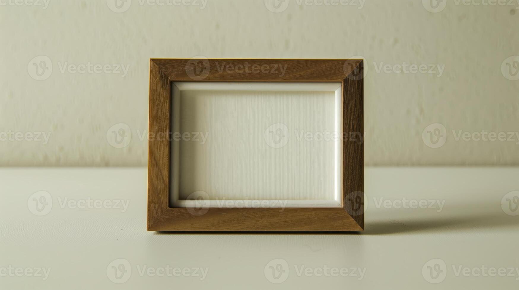 A wooden picture frame for photos, in the style of Japanese minimalism. photo