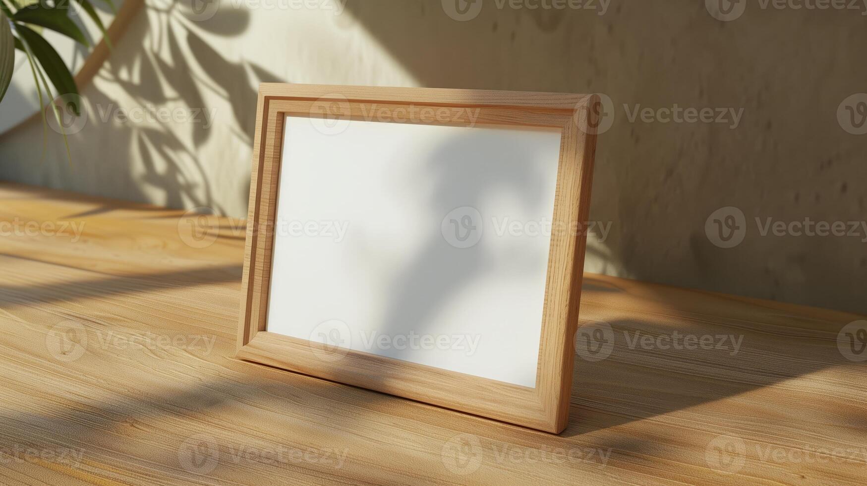 A wooden picture frame for photos, in the style of Japanese minimalism. photo