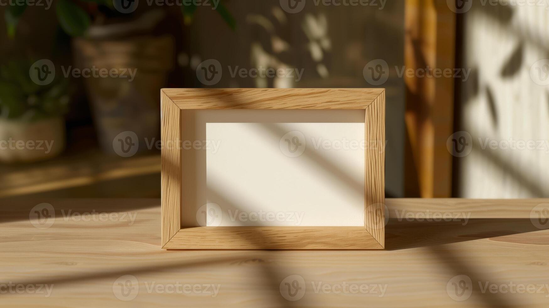 A wooden picture frame for photos, in the style of Japanese minimalism.A wooden picture frame for photos, in the style of Japanese minimalism. photo