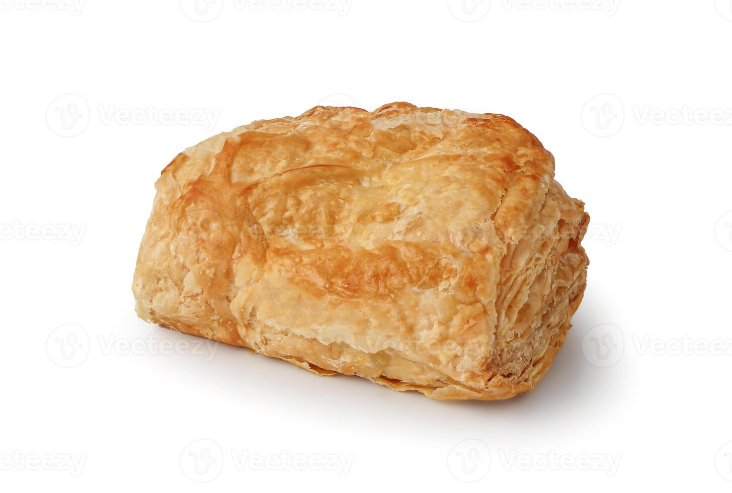 Chicken Curry Pie isolated on withe background with clipping path. photo