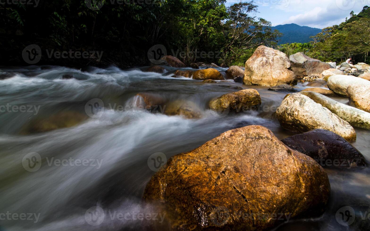 River landscape with rocks photo