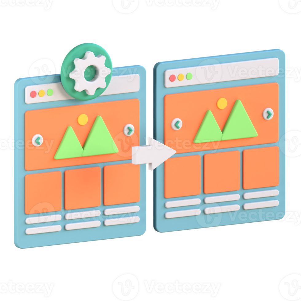 3D Illustration of staging png