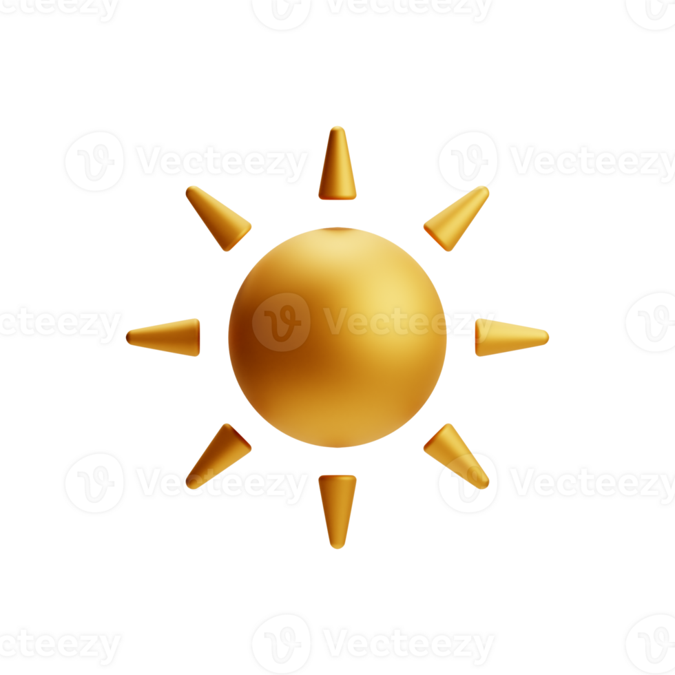 3D Illustration sun png