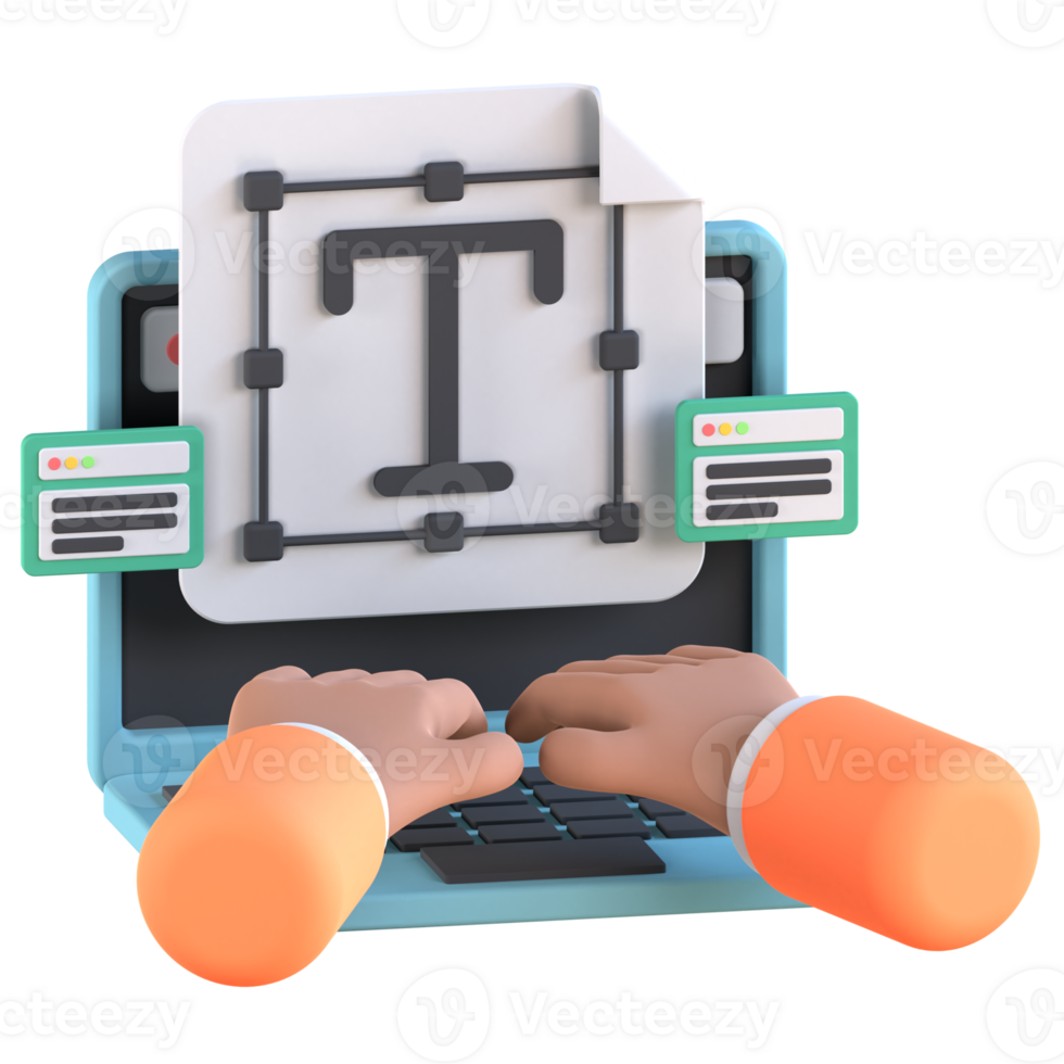 3D Illustration of typography png