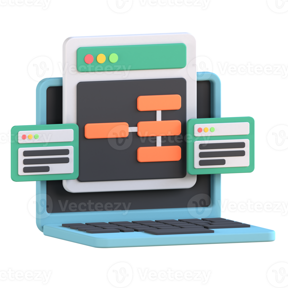 3D Illustration of ux design png