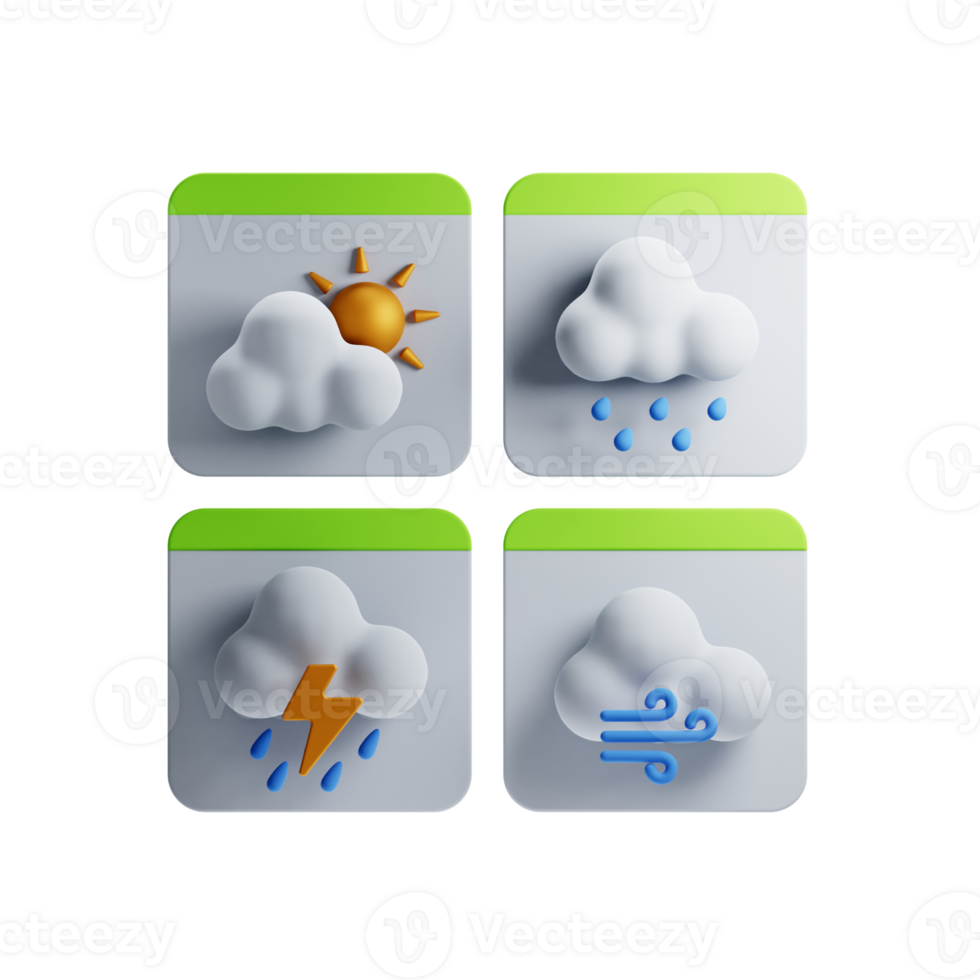 3D Illustration weather forest png