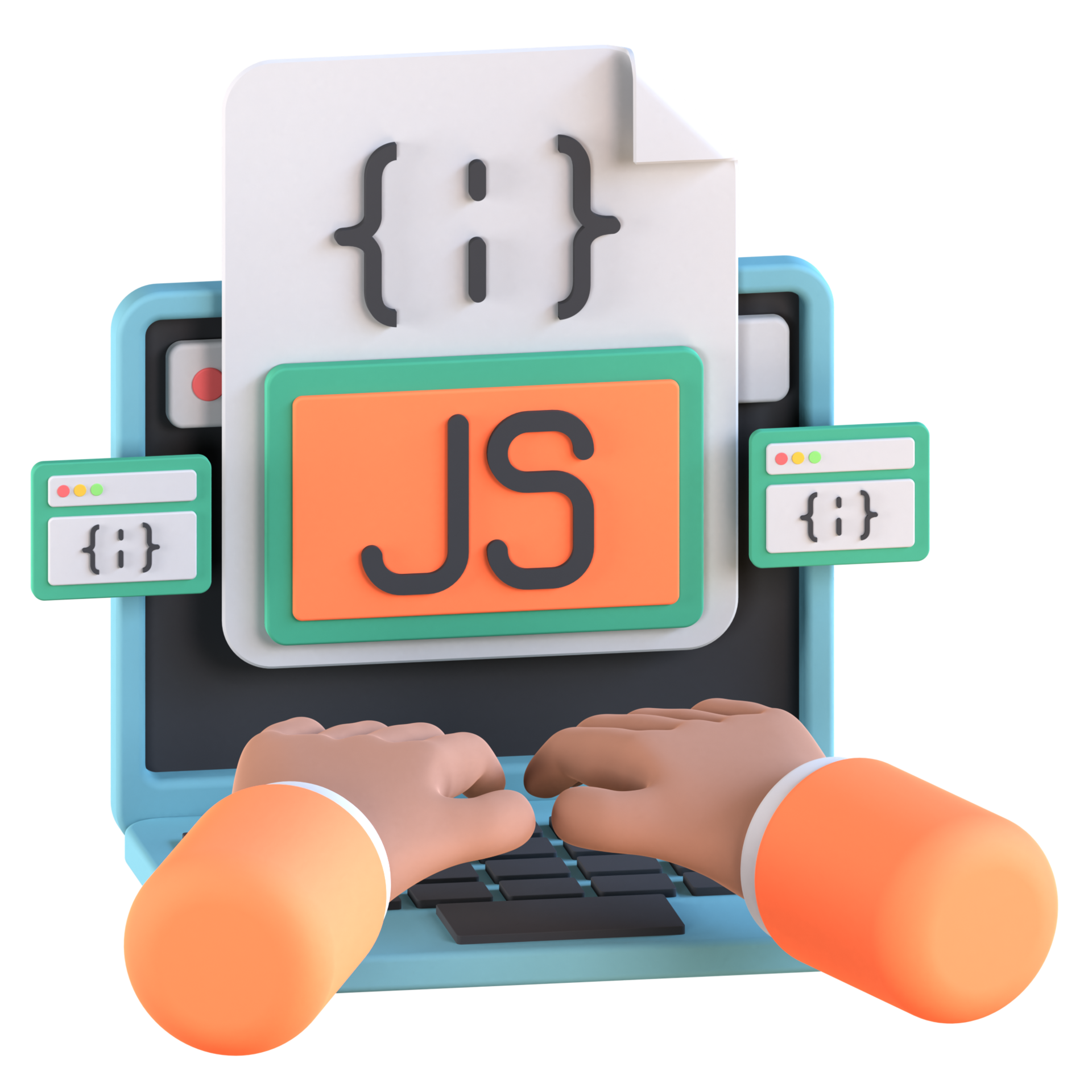 3D Illustration of scripting language javascript 47195533 PNG