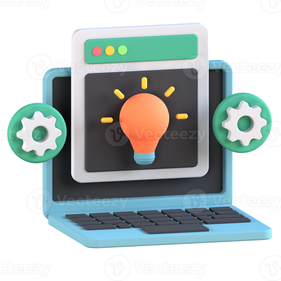 3D Illustration design solution png