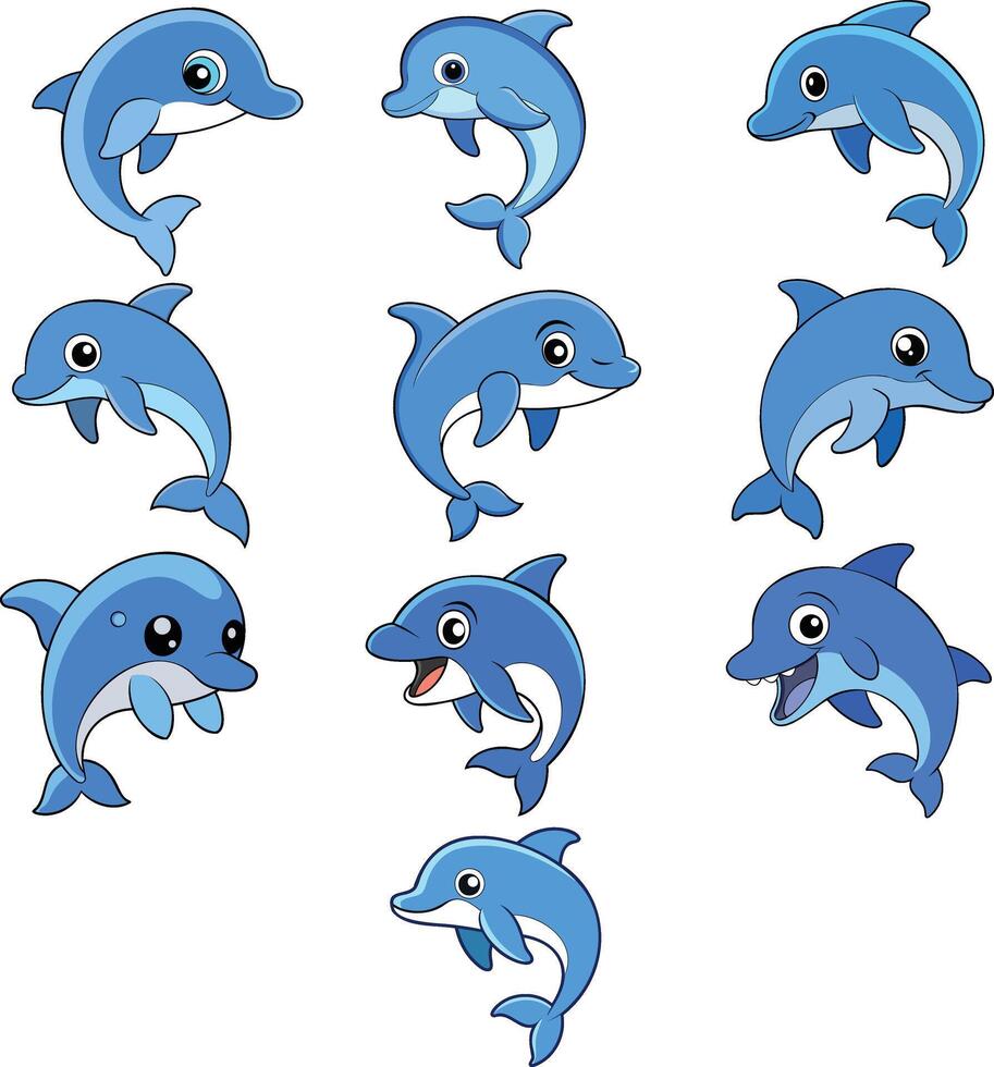Dolphin flat design ,animal design vector