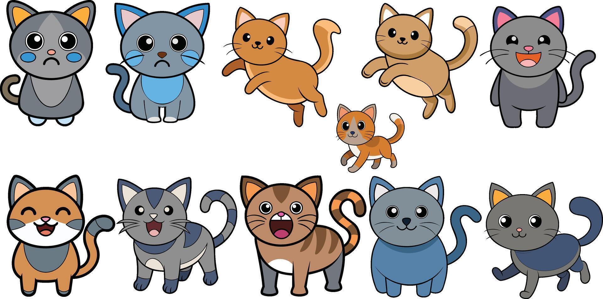 cat flat design ,animal design vector