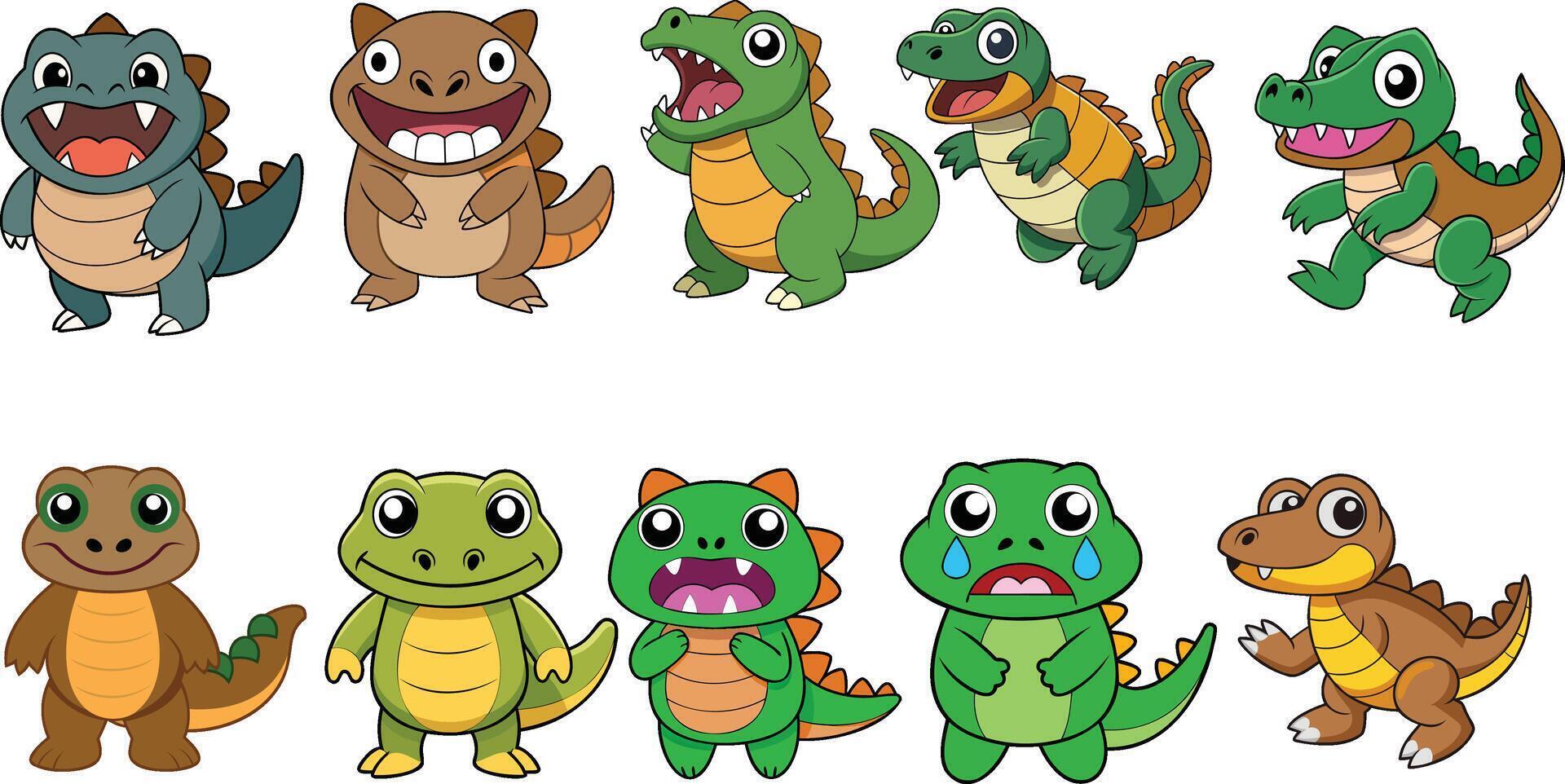Broad Snouted Caimans design ,animal design vector