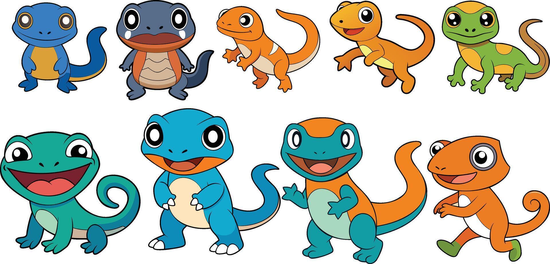 Lizard flat design ,animal design vector