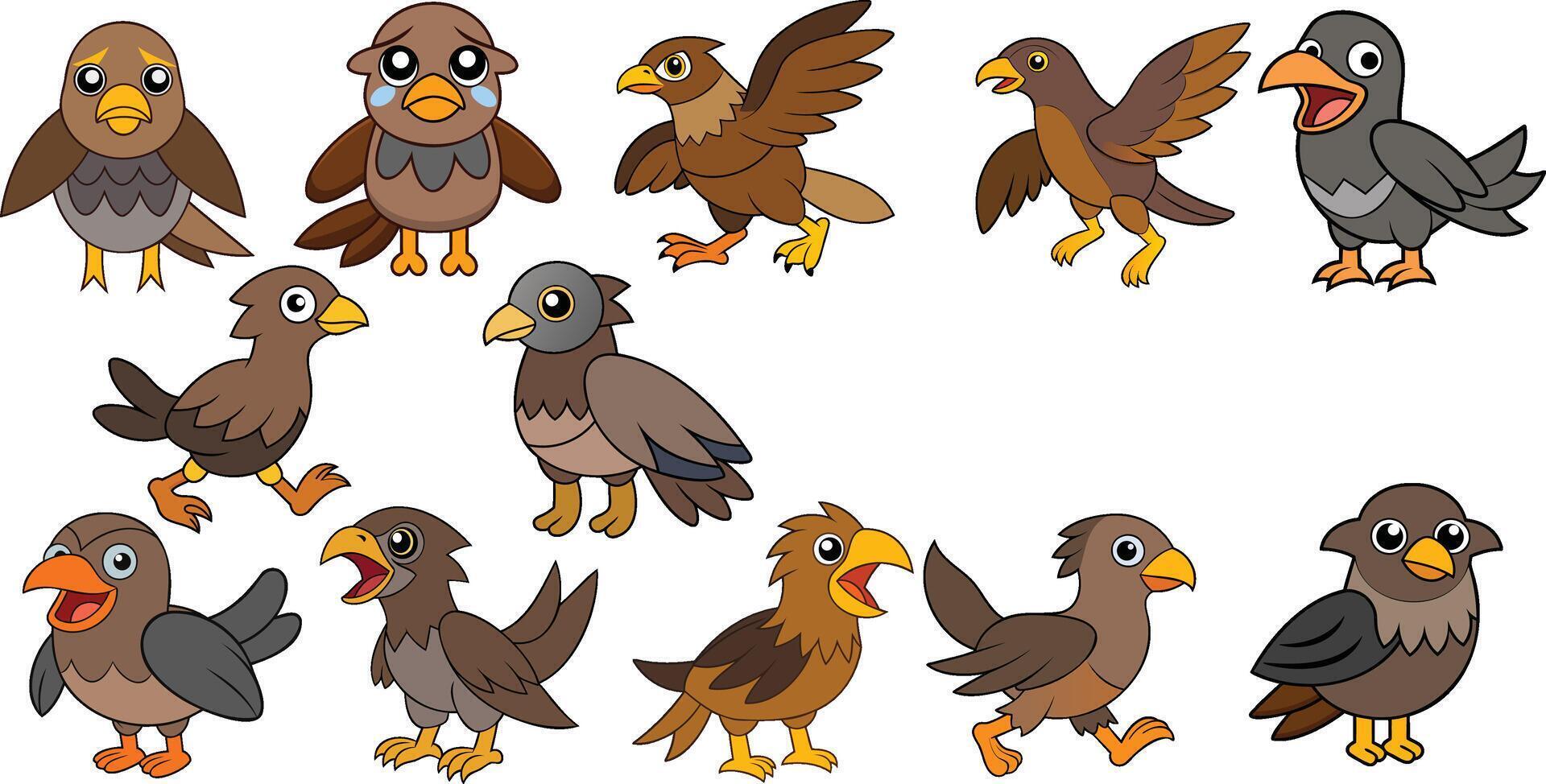 Common Buzzard flat design ,animal design vector