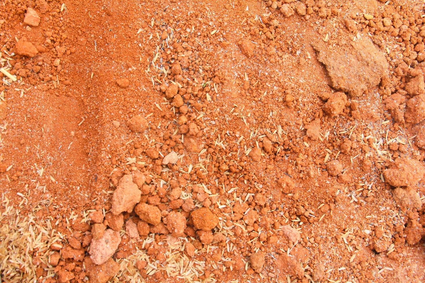 Red clay used as a handicraft material, clay background photo