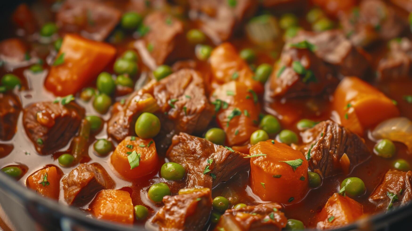 Hearty Beef Stew with Vegetables in a Pot photo